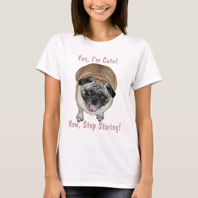 Camiseta Engraçado, eu sou um Cachorro Bonito (Frente)