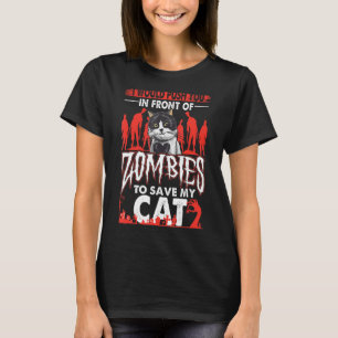 Camiseta Engraçado Eu Te Empurraria Na Frente Dos Zumbis Pa
