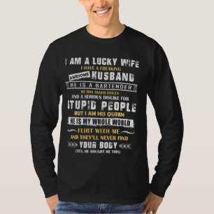 Camiseta Engraçado Eu Tenho Um Marido Incrível Que É Um Bar