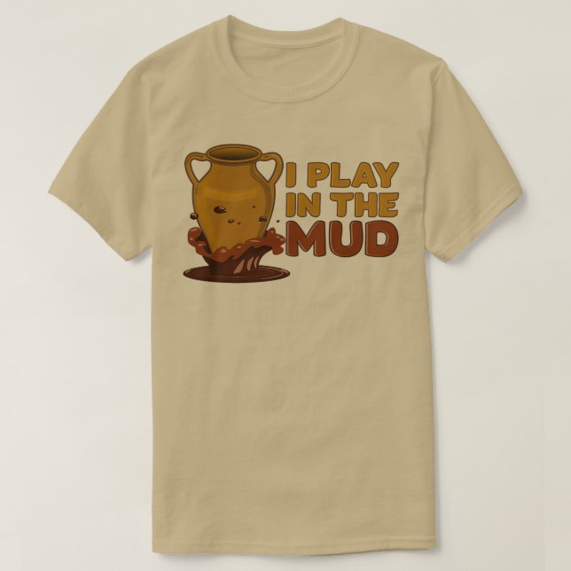 Camiseta Engraçado Eu Tocar Na Bateria De Lama Terracotta P (Frente do Design)