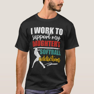 Camiseta Engraçado eu trabalhar para apoiar a adição de sof