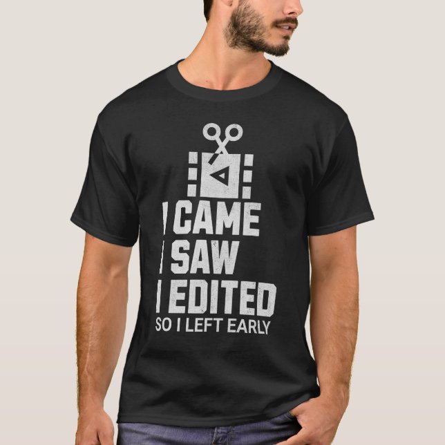 Camiseta Engraçado, Eu Vi A Câmera De Filmagem Ao Longo (Frente)