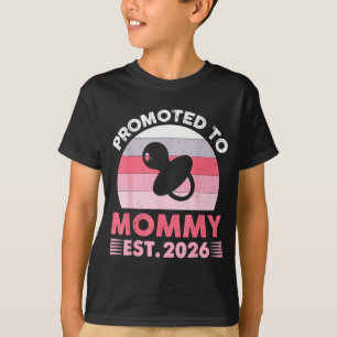 Camiseta Engraçado Eu Vou Ser Uma Mamãe 2026 Fofo Promovido