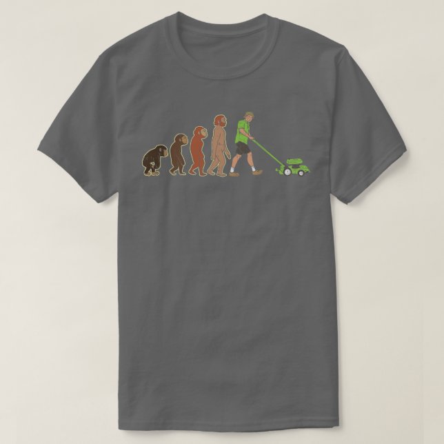 Camiseta Engraçado Evolução de um jardineiro (Frente do Design)