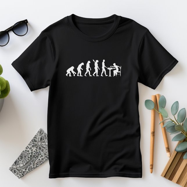Camiseta Engraçado evolução do homem jogando xadrez (Criador carregado)