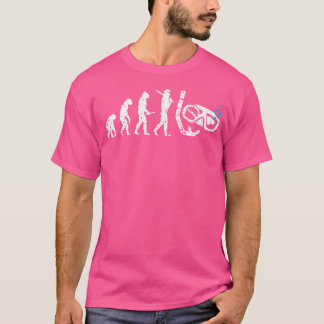 Camiseta Engraçado Evolução Do Homem Scuba Merging