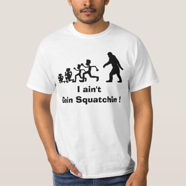 Camiseta Engraçado evolução do Squatchin (Frente)