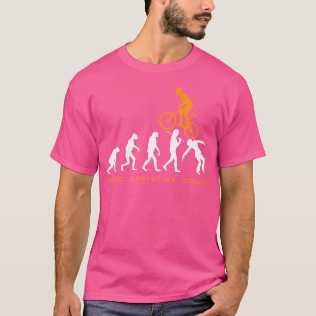 Camiseta Engraçado Evolução Humana Bike Bmx Mtb (Frente)