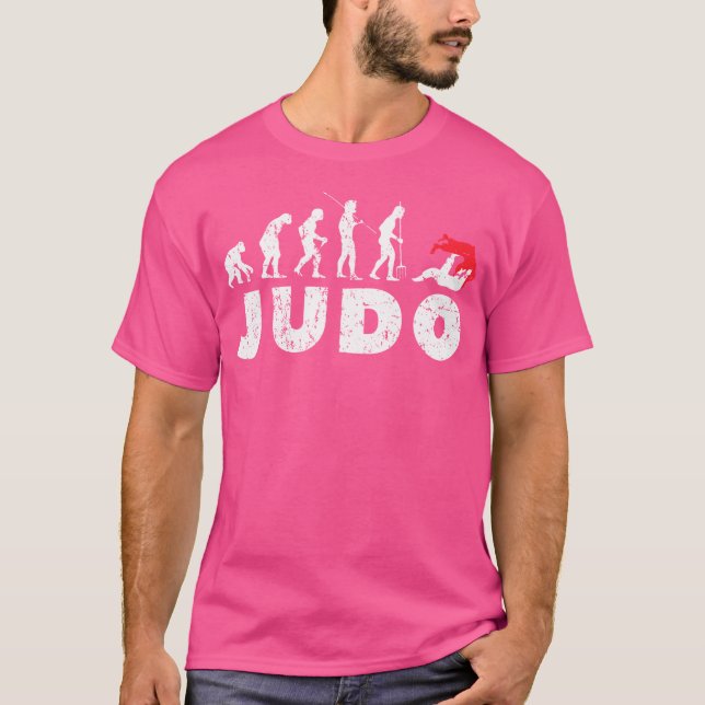 Camiseta Engraçado Evolução Japão Judoka Judo (Frente)