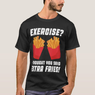 Camiseta Engraçado Exercício Pun Satire Humor Pensou Que Vo