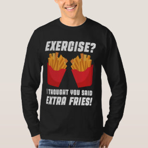 Camiseta Engraçado Exercício Pun Satire Humor Pensou Que Vo