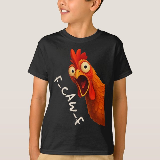 Camiseta Engraçado F-caw-f Galinha Fcawf Rooster Halloween  (Frente)