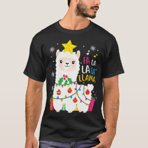 Camiseta Engraçado Fa Llama Enfeite da Árvore de Natal