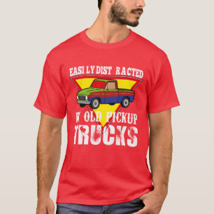 Camiseta Engraçado Fácilmente Distraído Por Caminhonetes An