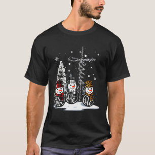 Camiseta Engraçado Faith Hope ama Jesus Snowman Leop de Na