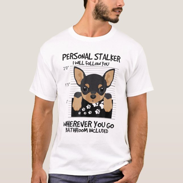 Camiseta Engraçado Falador Pessoal Chihuahua Dog Lover (Frente)