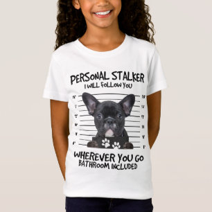 Camiseta Engraçado Falador Pessoal Negro Buldogue Francês