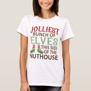 Camiseta Engraçado Família Jolly Elf de Natal Dizendo