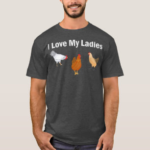 Camiseta Engraçado Farmador de Galinhas Eu adoro Minha Cami
