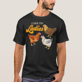 Camiseta Engraçado Farmer Gift - Eu Amo Meu Frango Das Minh