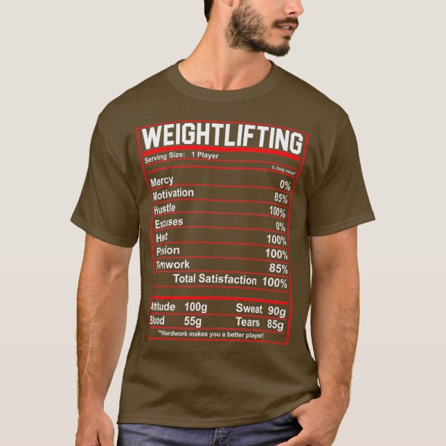 Camiseta Engraçado Fatos Nutricionais Envolventes (Frente)