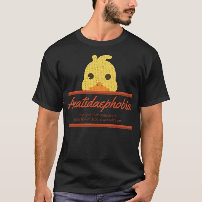 Camiseta Engraçado Fazenda de pata animal Anatidaephobia Du (Frente)