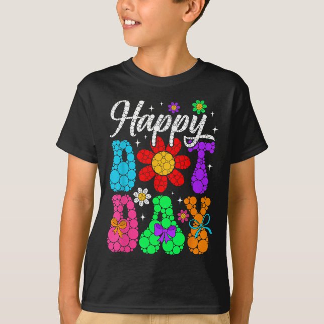 Camiseta Engraçado Feliz Dia de Bolinhas Estudantes de Arte (Frente)