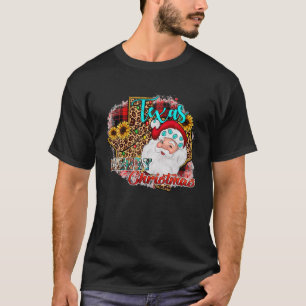 Camiseta Engraçado Feliz Natal Texas Cowgirl Papais noeis L