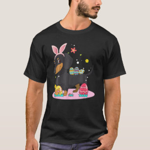 Camiseta Engraçado Felz pascoa Engraçado Cachorro Coelho