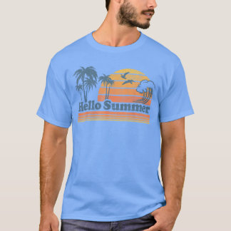 Camiseta Engraçado, Férias de Verão, Beach Vintage, 70s, Re