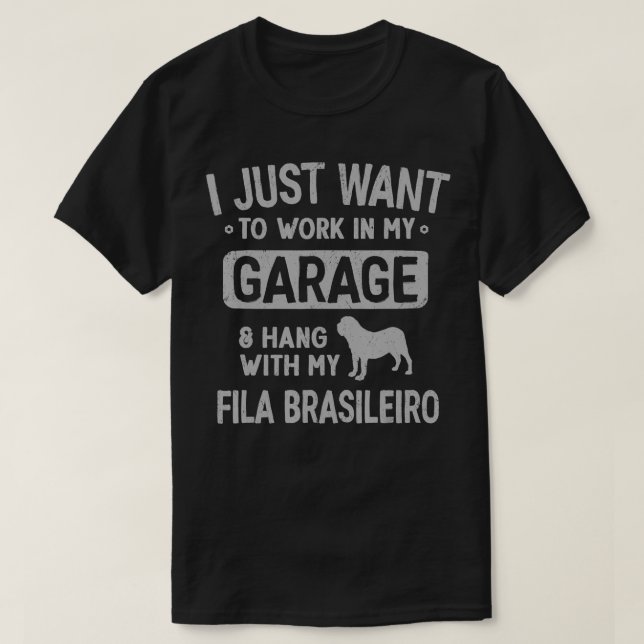 Camiseta Engraçado Fila Brasileiro Pai Garage Men enforcam  (Frente do Design)