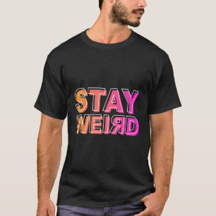 Camiseta Engraçado Fique Estranho Escrito De Cabeça Para Ba