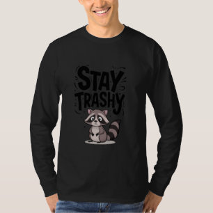 Camiseta Engraçado Fique Trashy Raccoon Amantes Retro Vinta