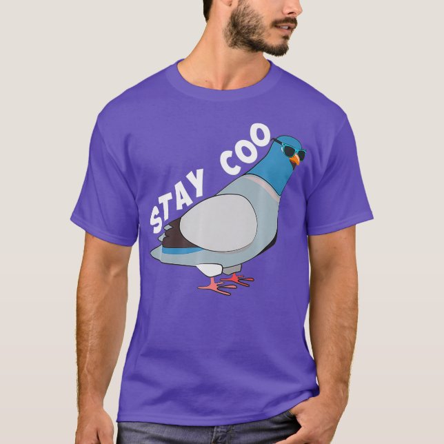 Camiseta Engraçado Fiquem Coo Bird Cute Pigeon Racing (Frente)