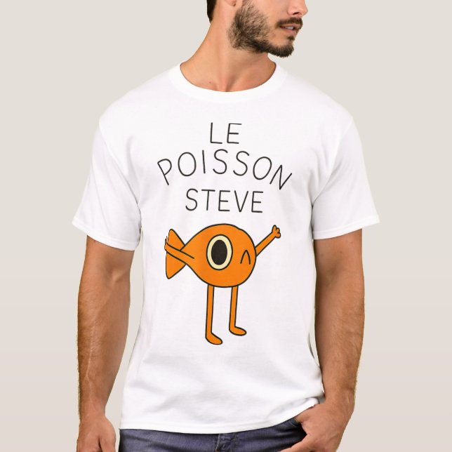 Camiseta Engraçado Fish Le Poisson Steve Para Crianças Home (Frente)