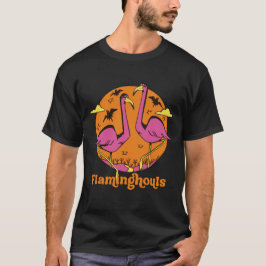 Camiseta Engraçado Flaminghouls Rosa Flamingo Ghouls Hallow
