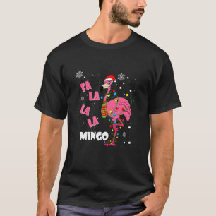 Camiseta Engraçado Flamingo Pelo Natal Gift Fa La La La La