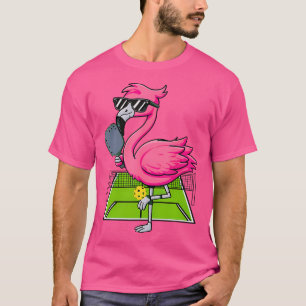 Camiseta Engraçado Flamingo Sunvidros Jogando Flami-De-Pick
