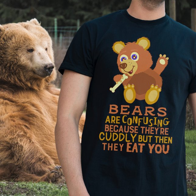Camiseta Engraçado Fofinho De Urso Então Eles Comem Humor A (Criador carregado)