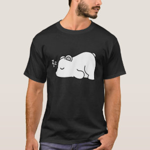 Camiseta Engraçado Fofo Urso Polar Cansado Dormindo Animal