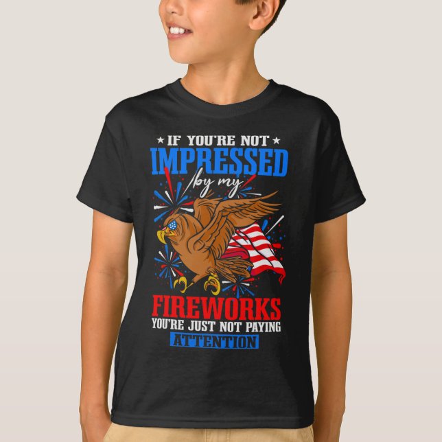 Camiseta Engraçado Fogo do Dia da Independência (Frente)