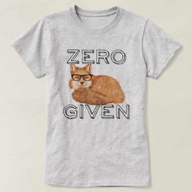 Camiseta Engraçado Fox Zero Dada (Frente do Design)