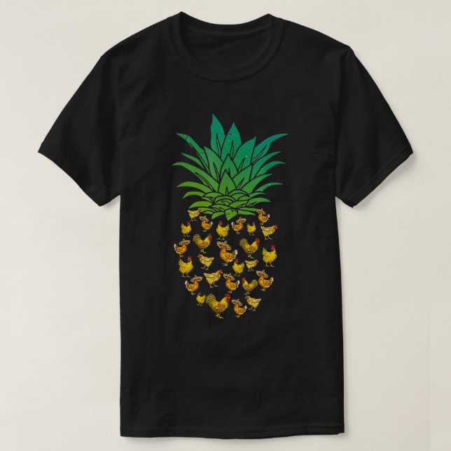 Camiseta Engraçado Frango de Abacaxi de Verão, Presente no  (Frente do Design)