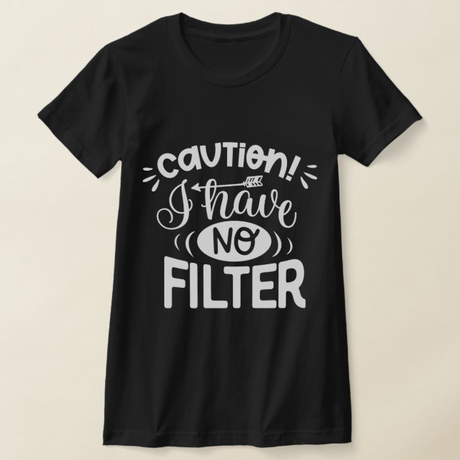 Camiseta Engraçado frase fofa l Atenção a preto branco (Postura )