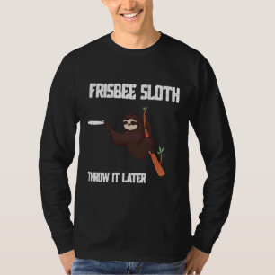 Camiseta Engraçado Frisbee Sloth Disk Golf Ultimate