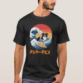 Camiseta Engraçado Fronteira Collie Japonês Kanagawa Cão