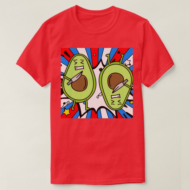 Camiseta Engraçado Fruta Avocado Clássico TSirt (Frente do Design)