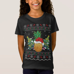 Camiseta Engraçado Fruta de abacaxi Lover Xmas Ugly Pineapp