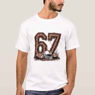 Camiseta Engraçado Futebol Americano 6-7 Gotejamento 67 Sei