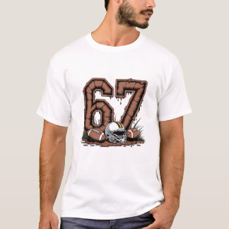 Camiseta Engraçado Futebol Americano 6-7 Gotejamento 67 Sei